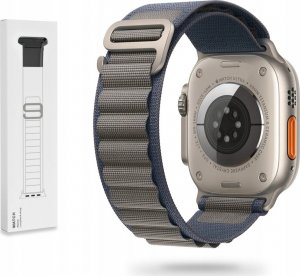 Tech Craft Materiałowy pasek Apple Watch ( 42 / 44 / 45 / 49 mm ) niebieski 2