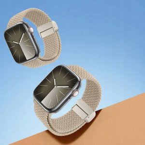 Dux Ducis DUX DUCIS pasek MIXTURE PRO pleciony do Apple Watch 38 / 40 / 41 mm jasno beżowy 8