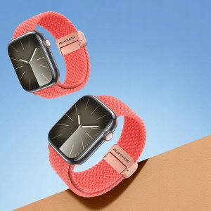 Dux Ducis Mixture Pro - pleciona opaska do Apple Watch 38/40/41mm guava 7