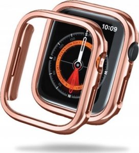 Tech Craft Etui obudowa ochronna Apple Watch 7/8/9 (45MM) różowe złoto 1