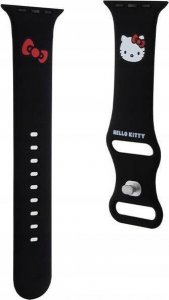 Sourcing Hello Kitty HKAWLSCHBLK Apple Watch Strap 42/44/45/49mm black/black strap Silicone Kitty Head 3