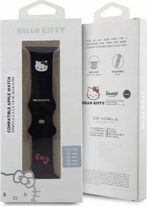 Sourcing Hello Kitty HKAWLSCHBLK Apple Watch Strap 42/44/45/49mm black/black strap Silicone Kitty Head 5
