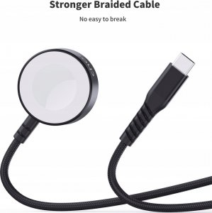 Choetech Ładowarka bezprzewodowa Choetech T319 MFI o mocy 5W, do Apple Watch + kabel USB-C - czarna 3