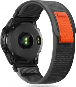 Braders Nylon Garmin Fenix 5 / 6 / 6 Pro / 7 Czarny / Pomarańczowy 1