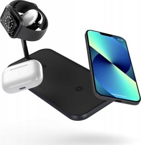 Zens ZENS DUAL+WATCH ALUMINIUM MAGNETIC WIRELESS CHARGER BLACK 3
