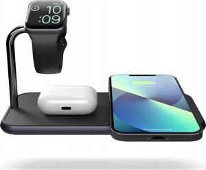 Zens ZENS DUAL+WATCH ALUMINIUM MAGNETIC WIRELESS CHARGER BLACK 4