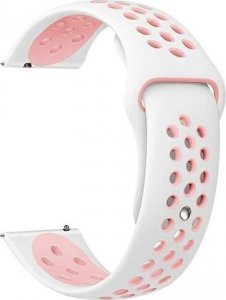 Beline Beline pasek Watch 20mm Sport Silicone biało-różowy white/pink box 1