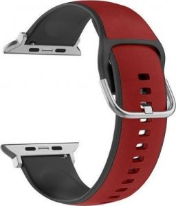 Beline Beline pasek Apple Watch Silico Leather 42/44/45/49mm czerwono-czarny /red-black box 1