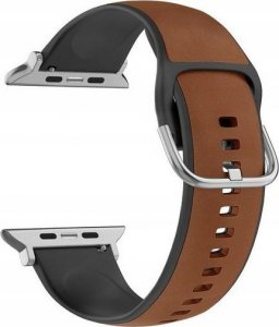 Beline Beline pasek Apple Watch Silico Leather 42/44/45/49mm brązowo-czarny /brown-black box 1