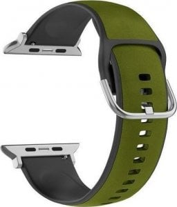 Beline Beline pasek Apple Watch Silico Leather 42/44/45/49mm zielono-czarny /green-black box 1