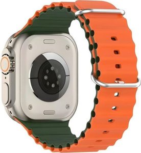 Beline Beline pasek Apple Watch Silicone Waves 38/40/41mm zielono-pomarańczowy /green-orange box 1