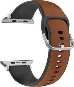 Beline Beline pasek Apple Watch Silico Leather 38/40/41mm brązowo-czarny /brown-black box 1