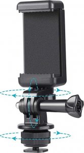 Hurtel Uchwyt na telefon kamerę sportową GoPro z obrotową głowicą Uchwyt na telefon kamerę sportową GoPro z obrotową głowicą 5