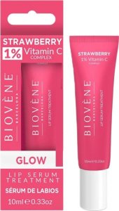 Biovene Biovene Strawberry Lip Serum Treatment rozświetlające serum do ust z 1% witaminy C 10ml 1
