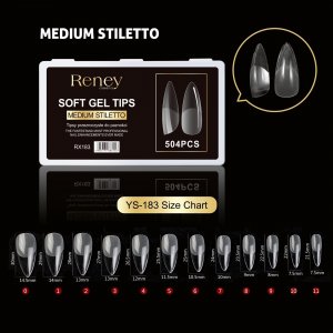 Reney Cosmetics Tipsy formy akrylowe przezroczyste do paznokci Reney RX-183 504 szt 2