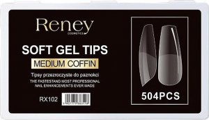 Reney Cosmetics Tipsy formy akrylowe przezroczyste do paznokci Reney RX-102 504 szt 1