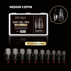 Reney Cosmetics Tipsy formy akrylowe przezroczyste do paznokci Reney RX-102 504 szt 2
