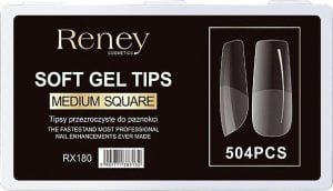 Reney Cosmetics Tipsy formy akrylowe przezroczyste do paznokci Reney RX-180 504 szt 1