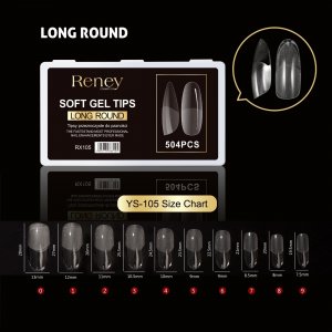 Reney Cosmetics Tipsy formy akrylowe przezroczyste do paznokci Reney RX-105 504 szt 2