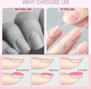 Reney Cosmetics Tipsy formy akrylowe przezroczyste do paznokci Reney RX-105 504 szt 4