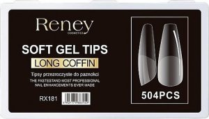 Reney Cosmetics Tipsy formy akrylowe przezroczyste do paznokci Reney RX-181 504 szt 2