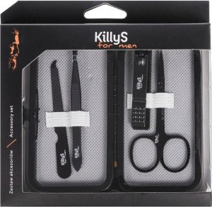KILLYS For Men Accessory Set zestaw nożyczki do paznokci + obcinaczki do paznokci + pilnik do paznokci + pęseta do depilacji 1