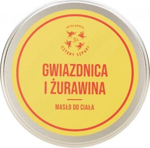 Mydlarnia Cztery Szpaki MYDLARNIA CZTERY SZPAKI Masło do ciała Gwiazdnica i Żurawina 150ml 1