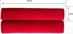 Pok-ter Nakładki na pasy bezpieczeństwa welurowe (czerwone) 2 szt 3