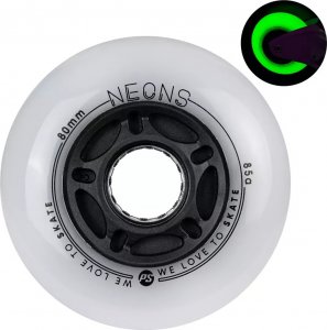 Powerslide Zestaw 4 kółka świecące LED Powerslide Neons 80/85A Green 4
