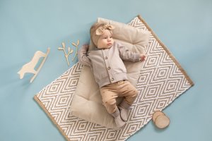 PINOKIO Bluza dziecięca na guziki beżowa Wooden Pony Pinokio 62 1