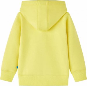 vidaXL Bluza dziecięca z kapturem i zapięciem na zamek, jasnożółta, 92 2