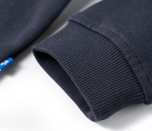 vidaXL Bluza dziecięca z kapturem i krótkim zamkiem, antracyt i koniak, 104 6