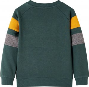 vidaXL Bluza dziecięca, ciemnozielona, 128 2