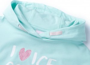 vidaXL Bluza dziecięca z kapturem, błękitna, 104 3