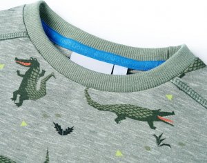 vidaXL Bluza dziecięca, jasne khaki melanżowe, 116 3