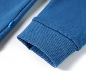 vidaXL Bluza dziecięca z kapturem i suwakiem, niebieska, 128 6