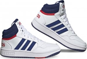 Adidas Buty dla dzieci adidas Hoops Mid biało-niebieskie GZ9647 39 1/3 1