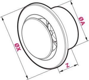 AWENTA Anemostat wywiewny 125 VAW125 Awenta 2