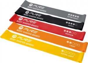 Pure2Improve Pure2Improve Resistance Bands Set of 5 Black, Grey, Orange, Red, Yellow, Foam, Rubber one size 1