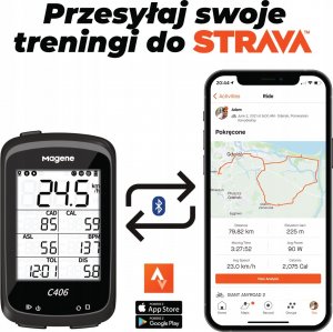 Magene Licznik rowerowy Magene C406 czarny z uchwytem 13