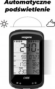 Magene Licznik rowerowy Magene C406 czarny z uchwytem 22