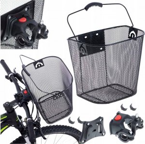 KIK Kosz rowerowy koszyk przedni metalowy click na kliknięcie 2