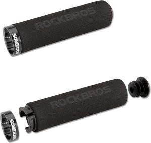 RockBros Uchwyty rowerowe Rockbros BT1001BKBK z gąbki na kierownicę - czarne 2