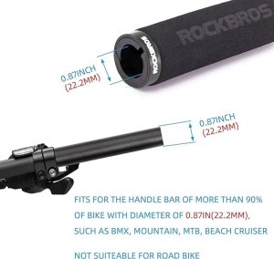 RockBros Uchwyty rowerowe Rockbros BT1001BKBK z gąbki na kierownicę - czarne 4