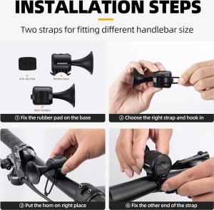 RockBros Dzwonek rowerowy Rockbros 34210002001 elektroniczny - czarny 2