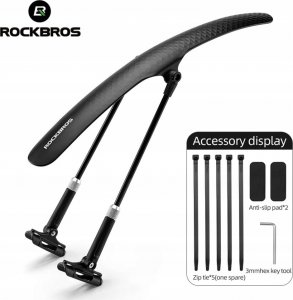 RockBros Błotnik rowerowy uniwersalny tylny przedni z regulacją - czarny ROCKBROS 2