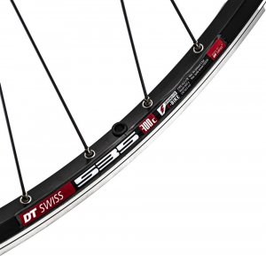 DT Swiss Tylne koło rowerowe 28", 36 szprych, Shimano Cues, DT Swiss 535, Sapim, pod tarcze / V-brake 7