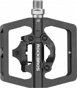 RockBros Zestaw pedałów rowerowych MTB z zatrzaskami SPD Shimano - czarne ROCKBROS 1