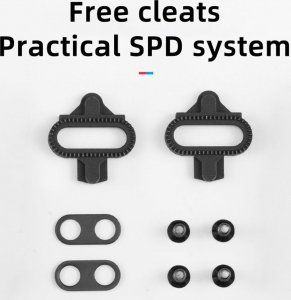 RockBros Zestaw pedałów rowerowych MTB z zatrzaskami SPD Shimano - czarne ROCKBROS 4