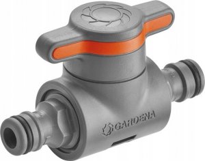 Gardena Gardena Coupling with Flow-Control Valve, valve, Drip irrigation system, Plastic, Grey, Orange, Male/Male, 1 pc(s) 1